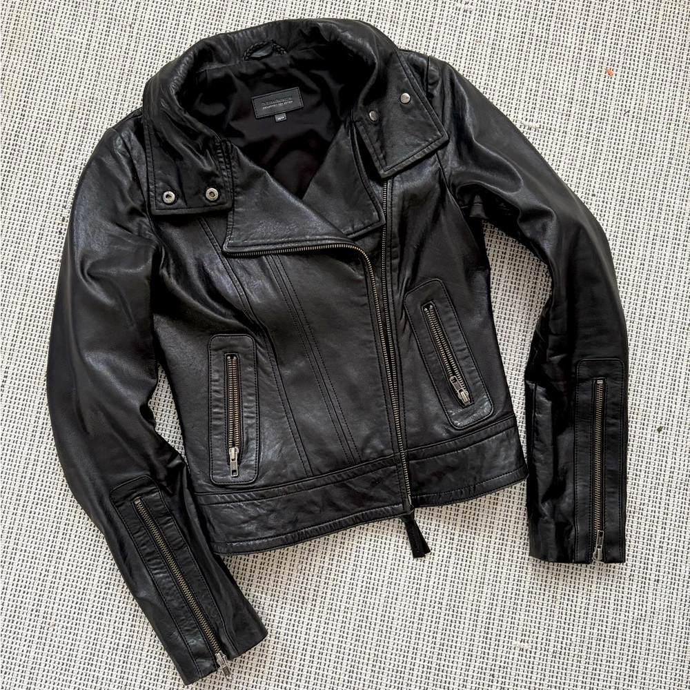 Mackage Aritzia Black Leather Jacket